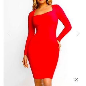 Popilush Long Sleeve Bodycon Shapewear Dress